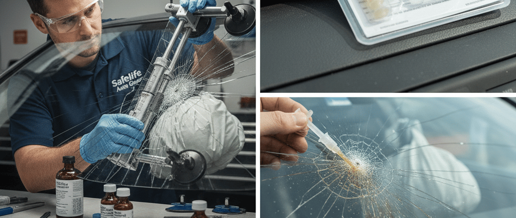 a man in a blue shirt is repairing a car