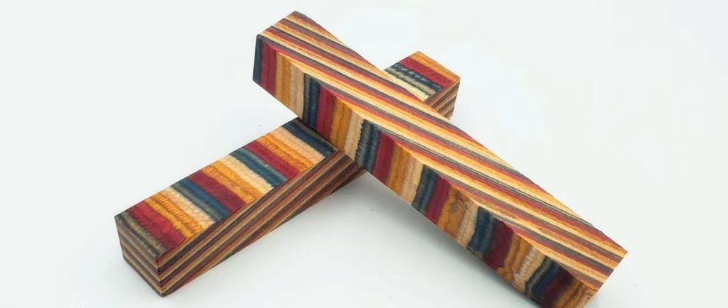 Colorful wood block