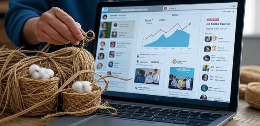 a person holding a string rope wrapped around a nest of eggs