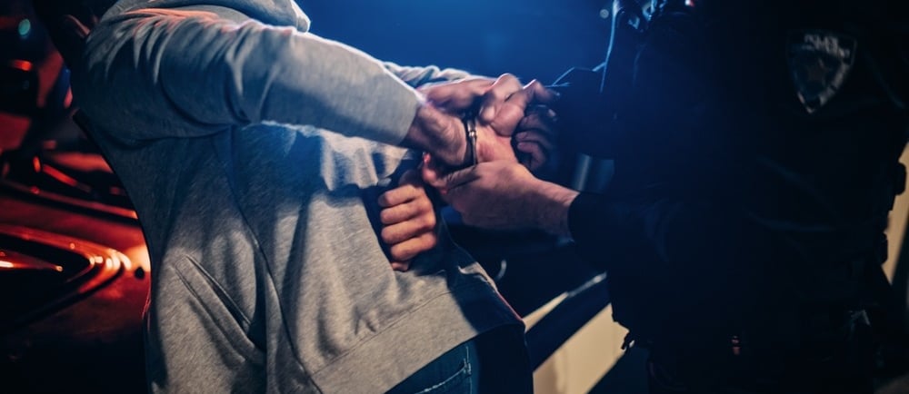 person getting arrested
