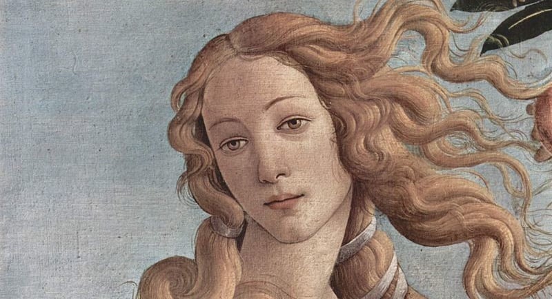 The birth of Venus by Sandro Botticelli