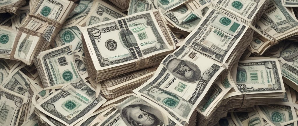 Wall covered in stickers with a framed portrait.