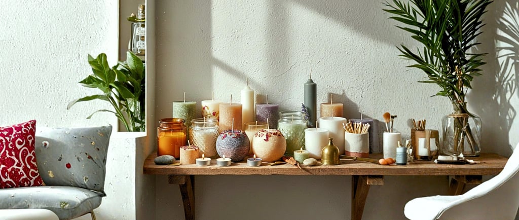 Velas aromaticas e decorativas