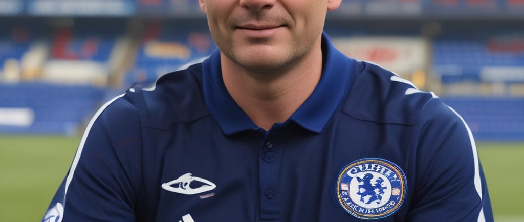 a close up of the chelsea badge on a shirt