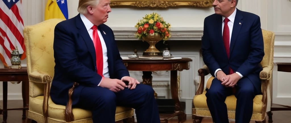 A person walking down a street holding a flag