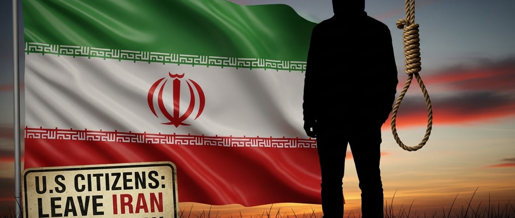 Execution of Iran protester "imminent" as US citizens warned to leave immediately 