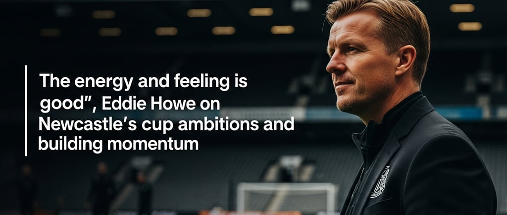 "The energy and feeling is good" | Eddie Howe on Newcastle’s cup ambitions and building momentum