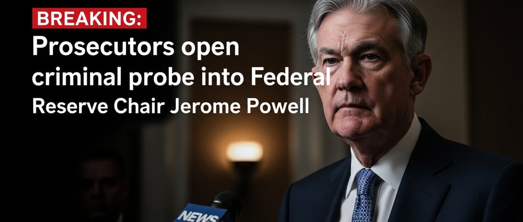 BREAKING: Prosecutors open criminal probe into Federal Reserve Chair Jerome Powell