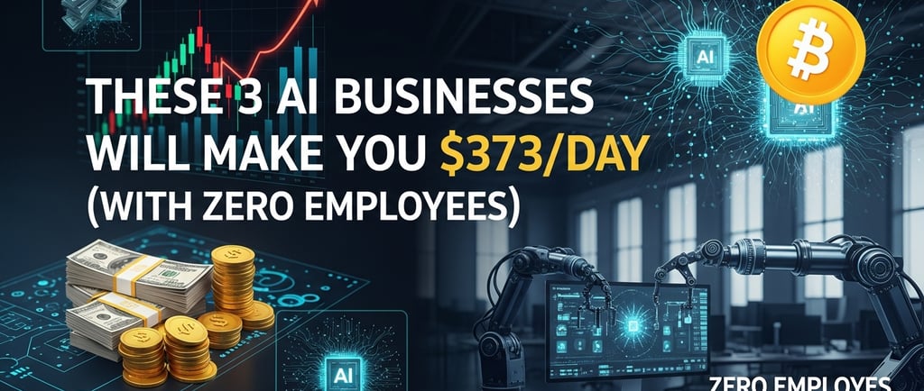 These 3 AI Businesses Will Make You $373/Day (With Zero Employees)