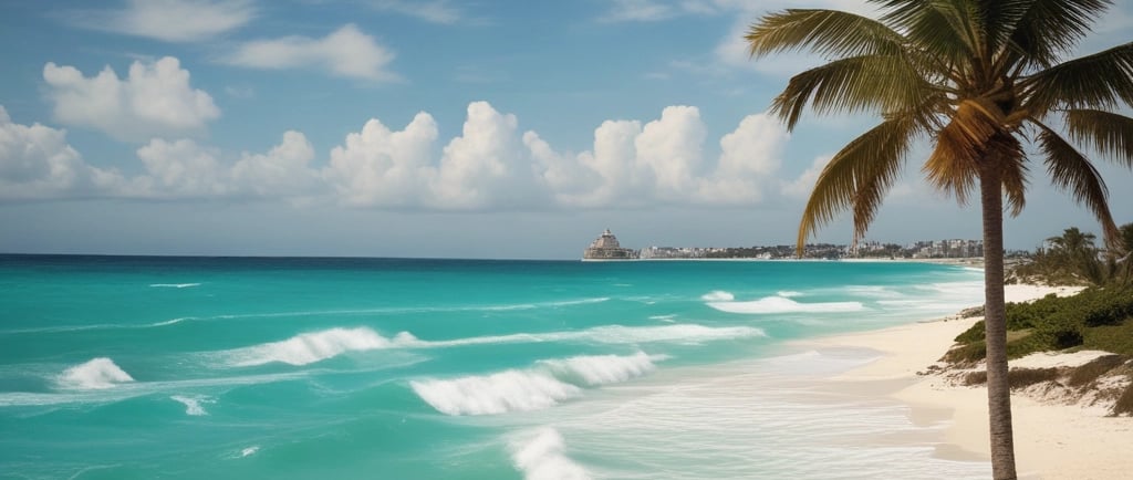 a person on a beach flying a kite