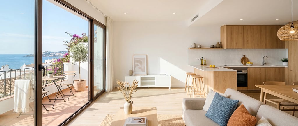 Gerenoveerd appartement aan de Costa del Sol met zeezicht en licht interieur