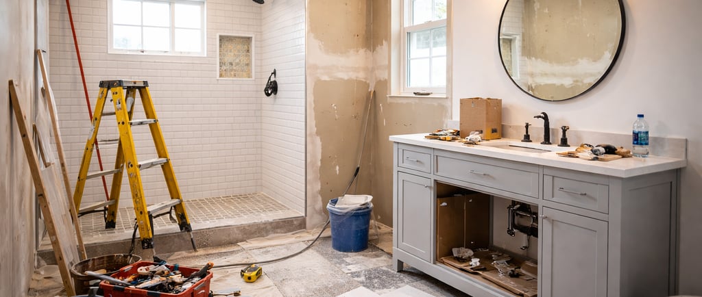 the middle of a bathroom renovation