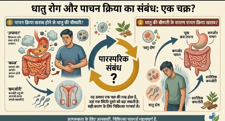 धातु रोग और पाचन क्रिया का संबंध