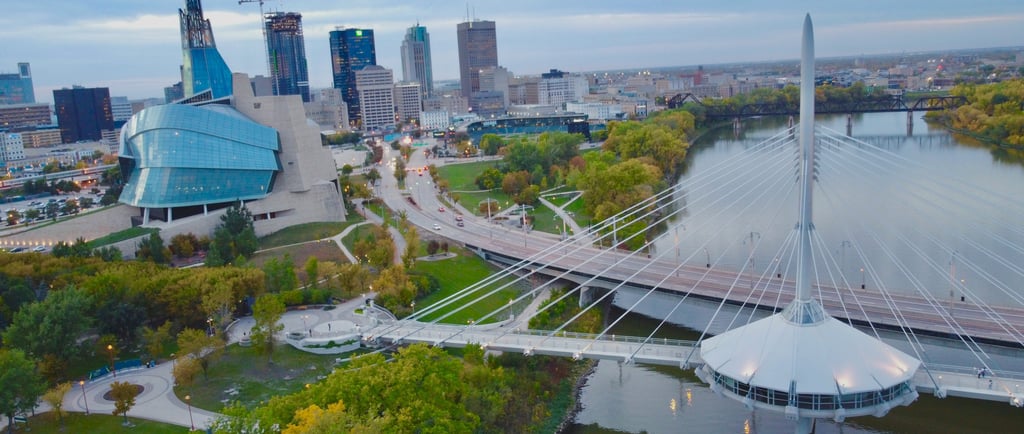 winnipeg canada canadian museum of human rights at The Forks