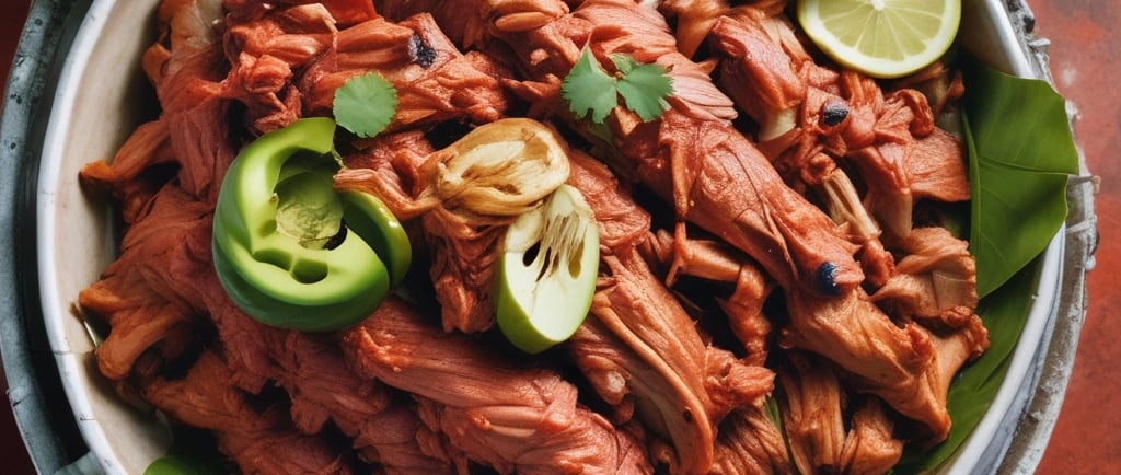 a plate of food that is on a table