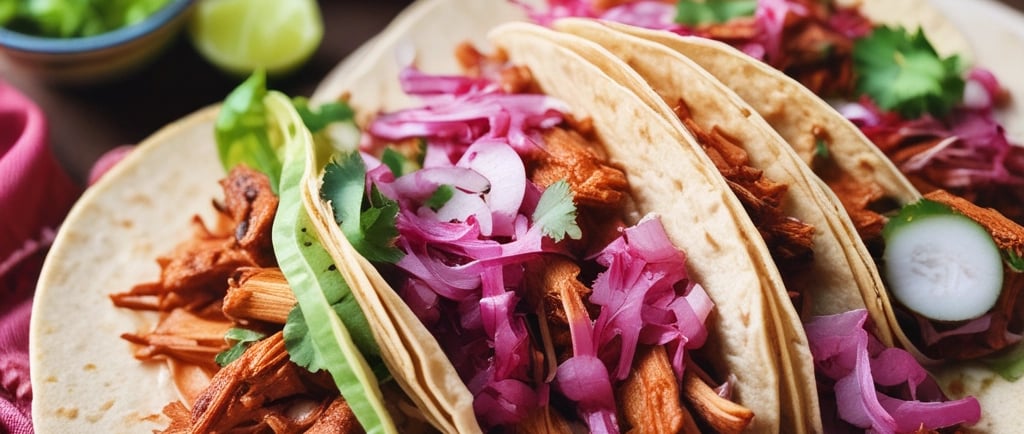 a plate of food that is on a table