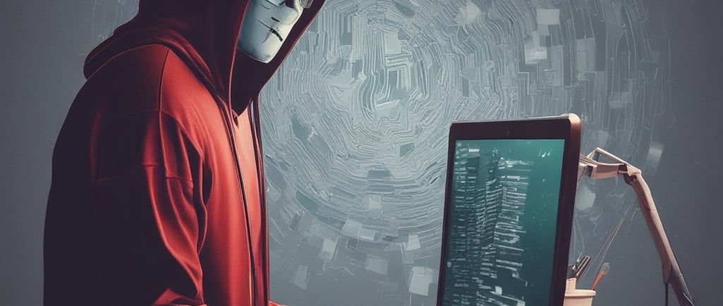 A cozy workspace with a laptop displaying the safesave hub blog, surrounded by notes and a cup of tea.