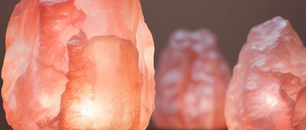 trijų Himalajų druskos lempų grupė