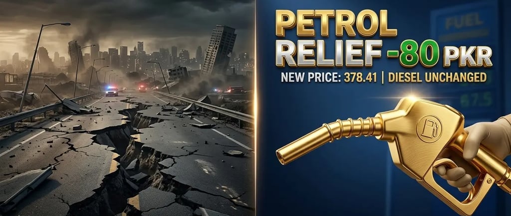 Petrol Price Relief 80 PKR Today in Pakistan and 6.3 Magnitude Earthquake News April 4 2026 Latest Updates
