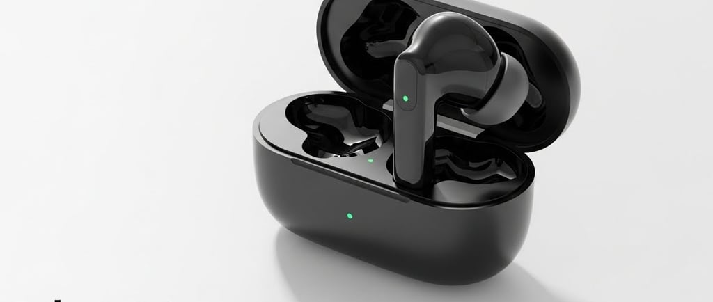 a pair of earphones with a pair of earphones on top of it