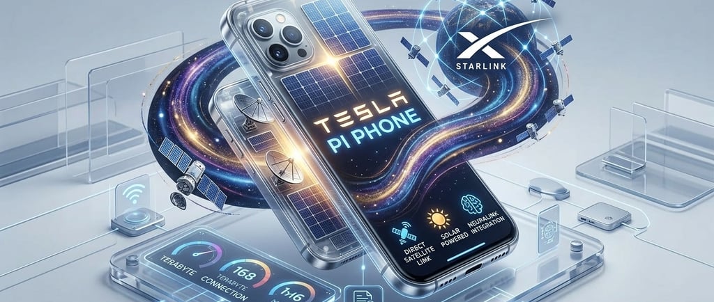 Tesla Pi Phone with Starlink and Solar Charging - Mobivibe online