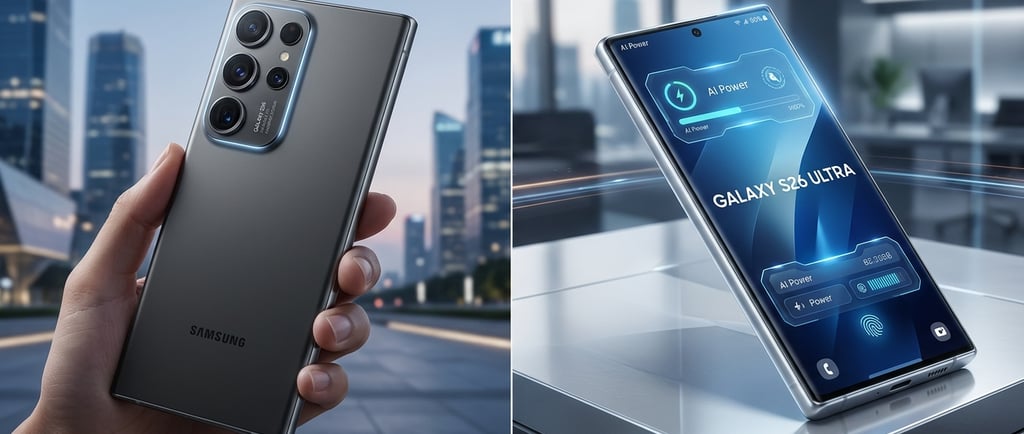 Samsung Galaxy S26 Ultra leaked design front back 2026