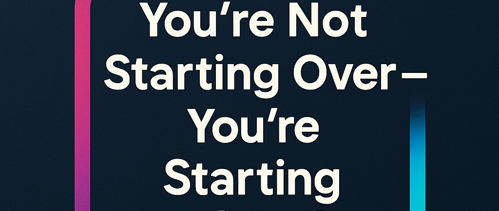 a picture of a quote about starting over