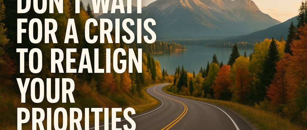 a road with a quote about a road trip