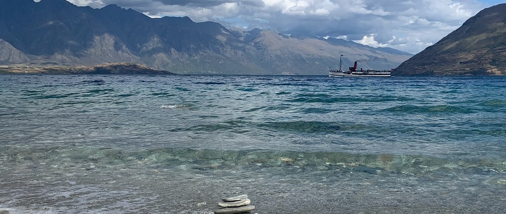 Lake Wakatipu with the Earnslaw in the background