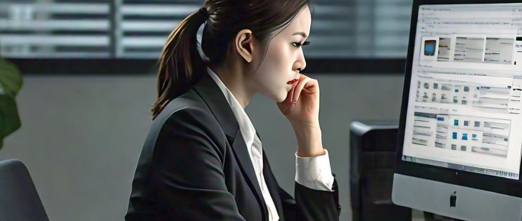 AI Generated Image Woman Working at Computer