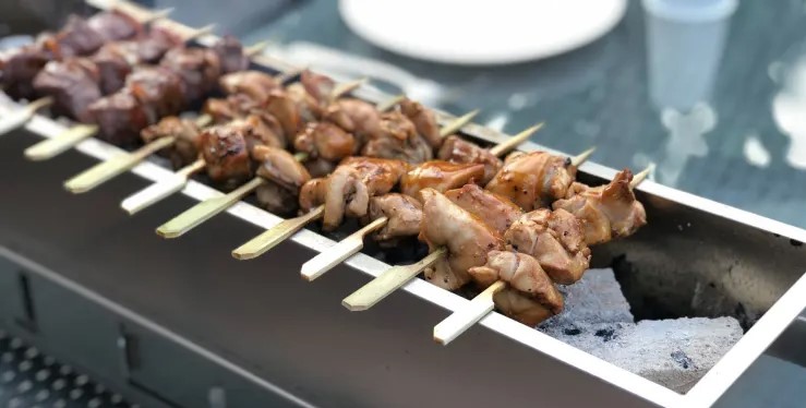 Yakitori Grill used for Yakitori Catering