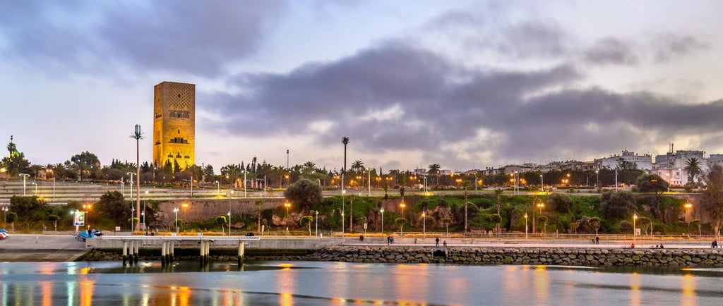 tour hassan rabat Morocco at dusk