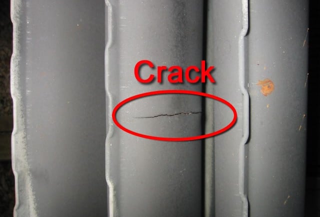Cracked heat exchanger can release carbon monoxide