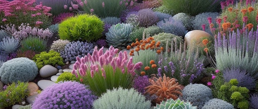 xeriscape garden with 5 best plants