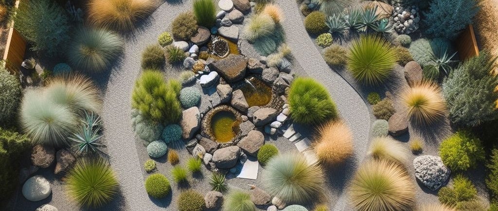 xeriscaped front yard