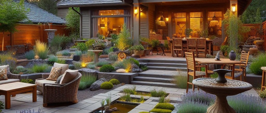 backyard landscape design bend