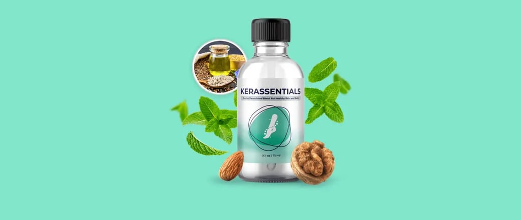 a bottle of green tea tree oil with nuts and nuts