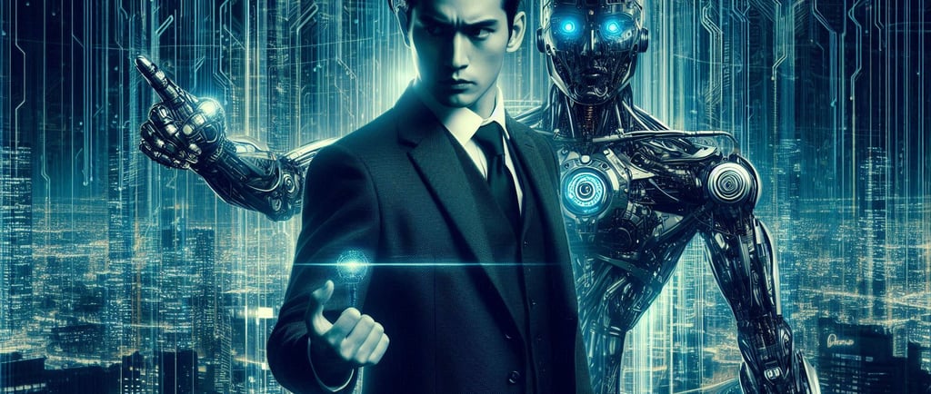 AI APIs making advanced agents in the world and make it look like a neo-noir scene from a Frank Miller movie
