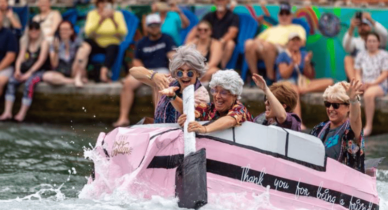 New Braunfels Toob Chute Cardboard Boat