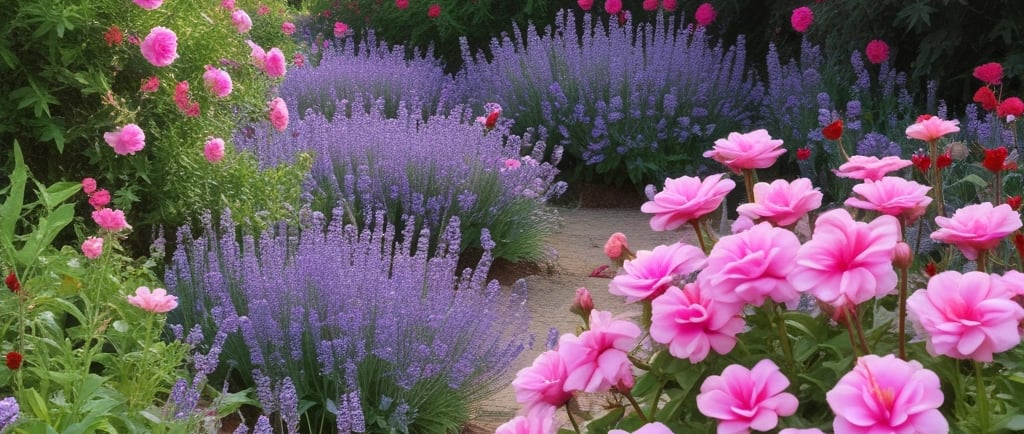 flower garden of edible flowers