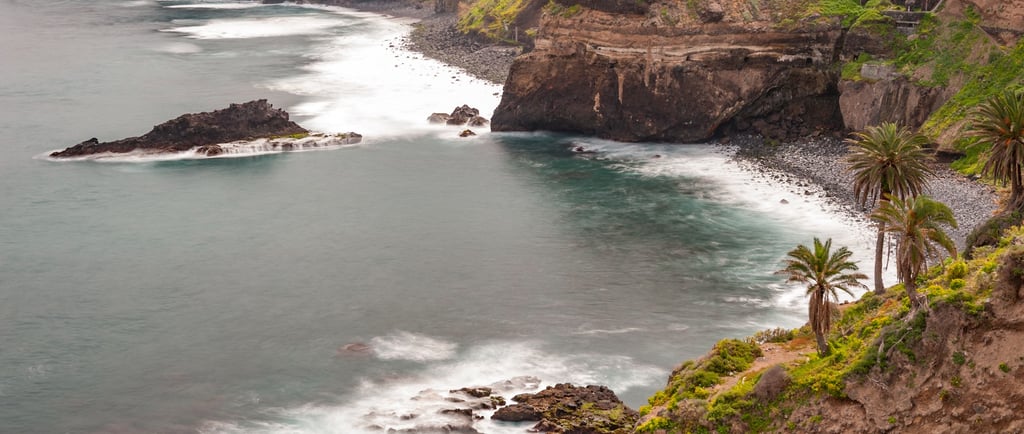 a view of a cliff side