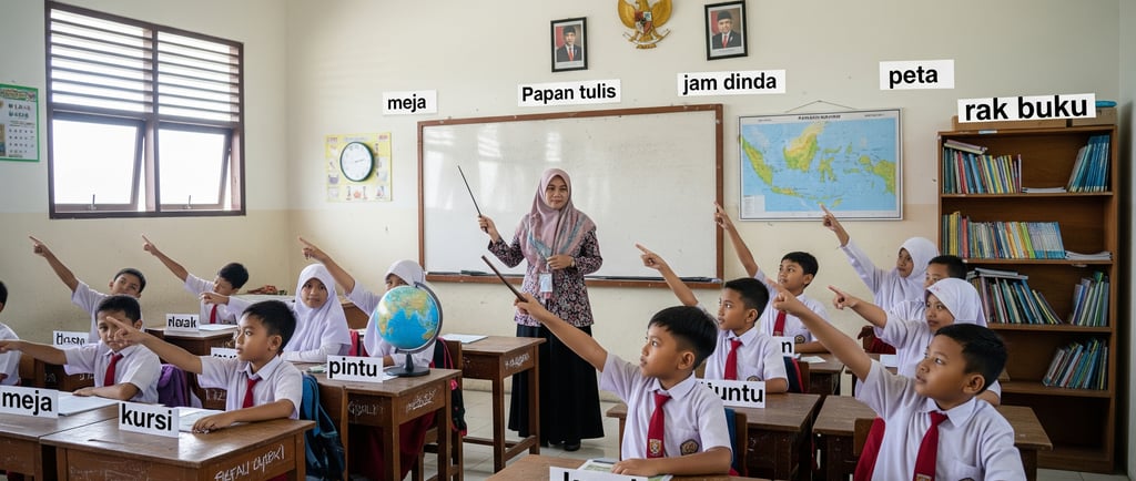 anak anak Sd indonesia didalam kelas
