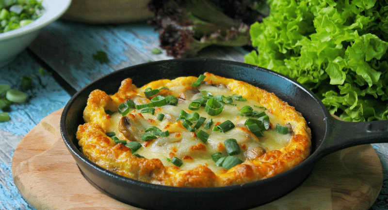 Omelete - Forno - Legumes - queijo - ralado