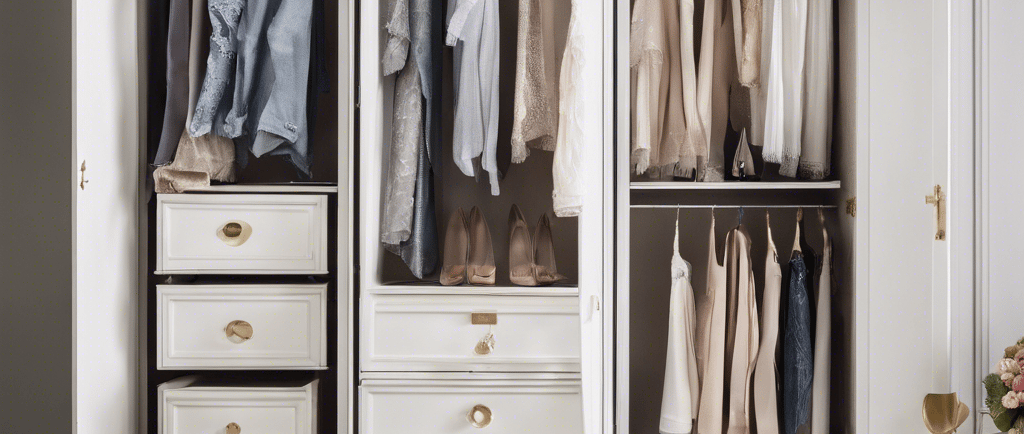 gros plan photo d'un placard de vêtement avec des chaussures