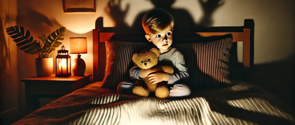 Enfant et peurs nocturnes illustration d’un rituel réconfortant avant le coucher