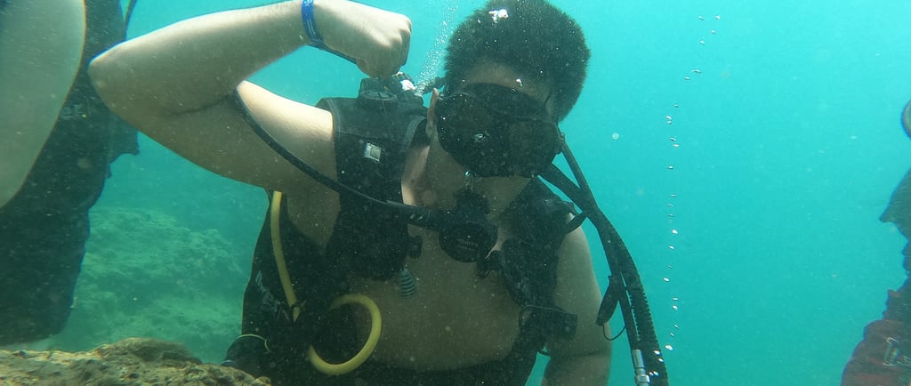a man in a diving suit 