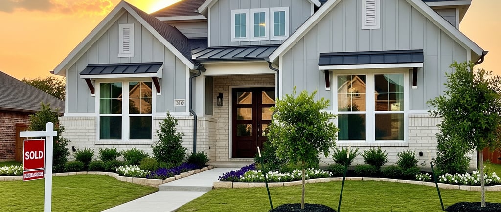 a house with a sold sign and a for sale sign