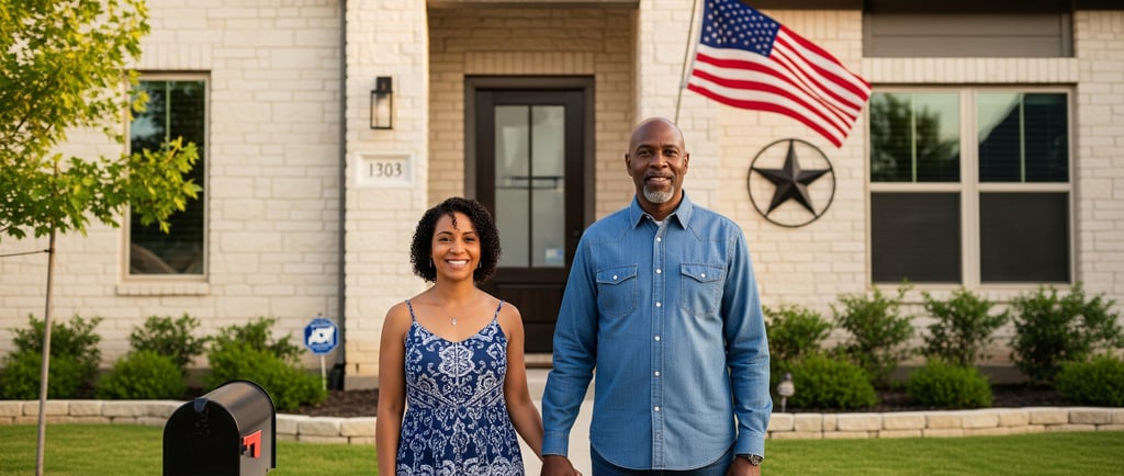 a man and woman holding hands and holding a flag