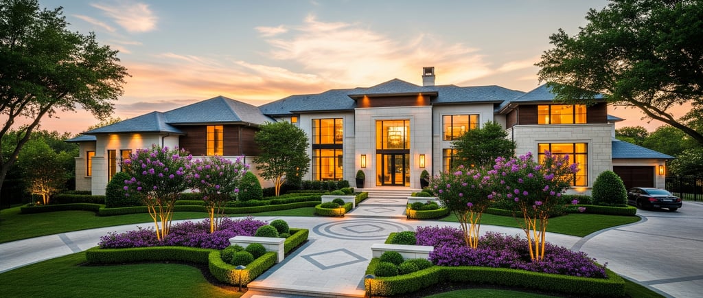 a large house with a driveway and a driveway