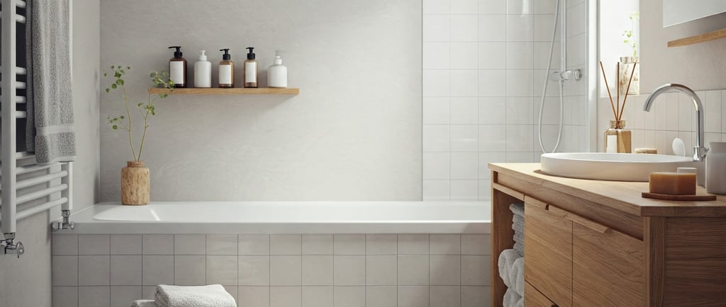 Baño limpio y ordenado